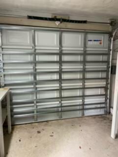 Completed garage door repair project