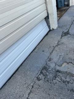 Installed garage door in residential property