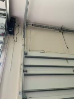 New garage door installed by technicians